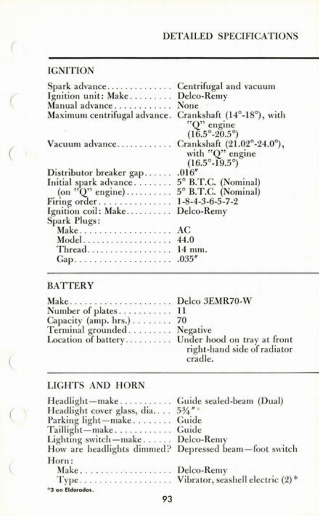 1960 Cadillac Salesmans Data Book Page 25